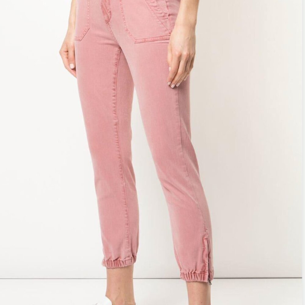 Paige Mayslie Jogger Pants Womens 29 Pink‎ W6336 Zip Cuff Stretch